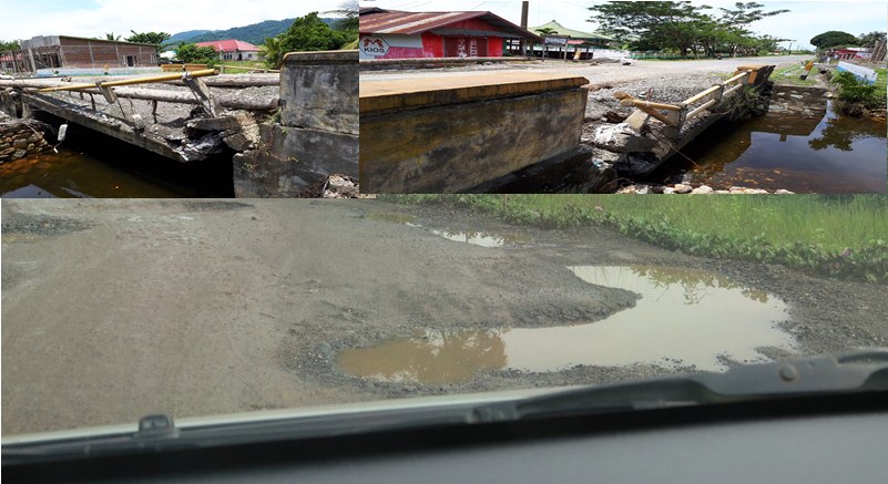 Sejumlah Jembatan Ruas Jalan Nasional Wilayah Morowali/Morut Rusak Parah