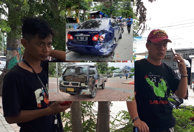 Sopir  Tenda Baruga Tabrak Mobil Sedan Milik Jaksa