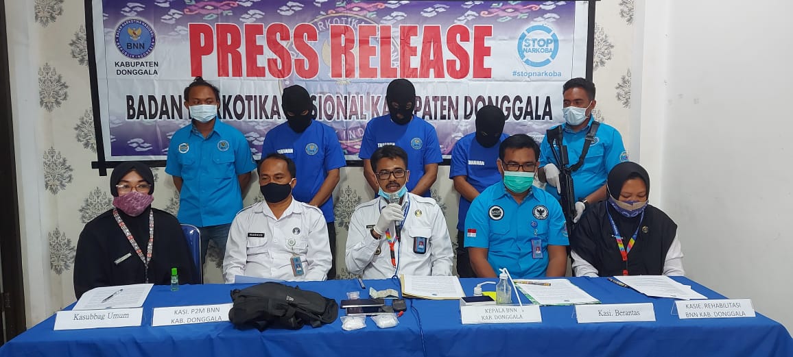 Tiga Terduga Jaringan Pengedar Narkoba Diringkus BNNK Donggala