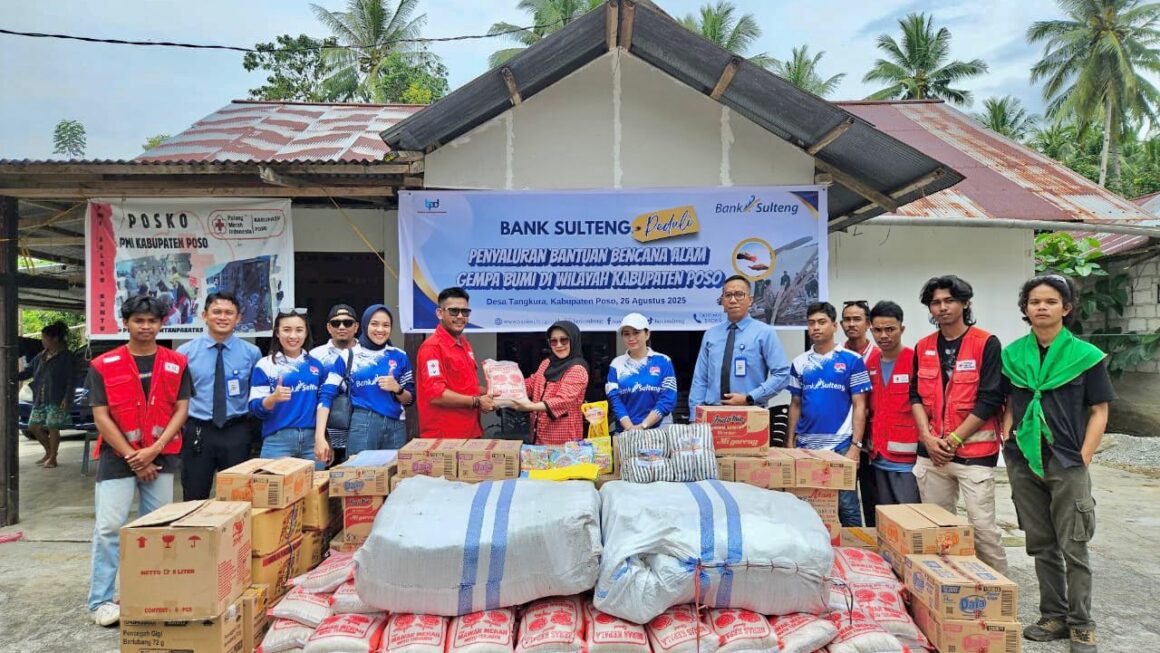 Bank Sulteng Salurkan Bantuan ke Korban Gempa Poso