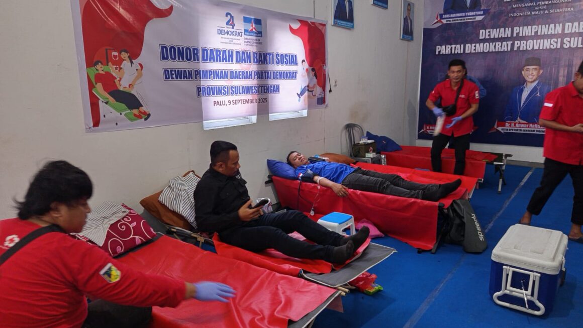 Donor Darah di Hut Partai Demokrat ke 24 Tahun