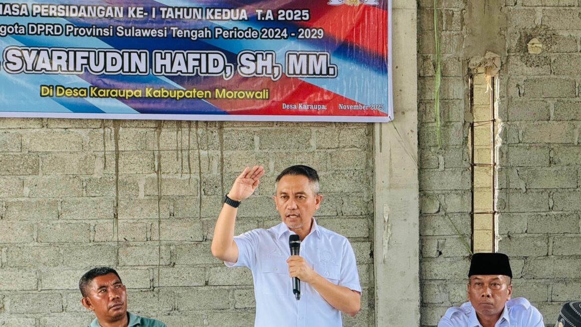 Waket DPRD Sulteng Syarifudin Hafid Sahuti Aspirasi Warga Desa