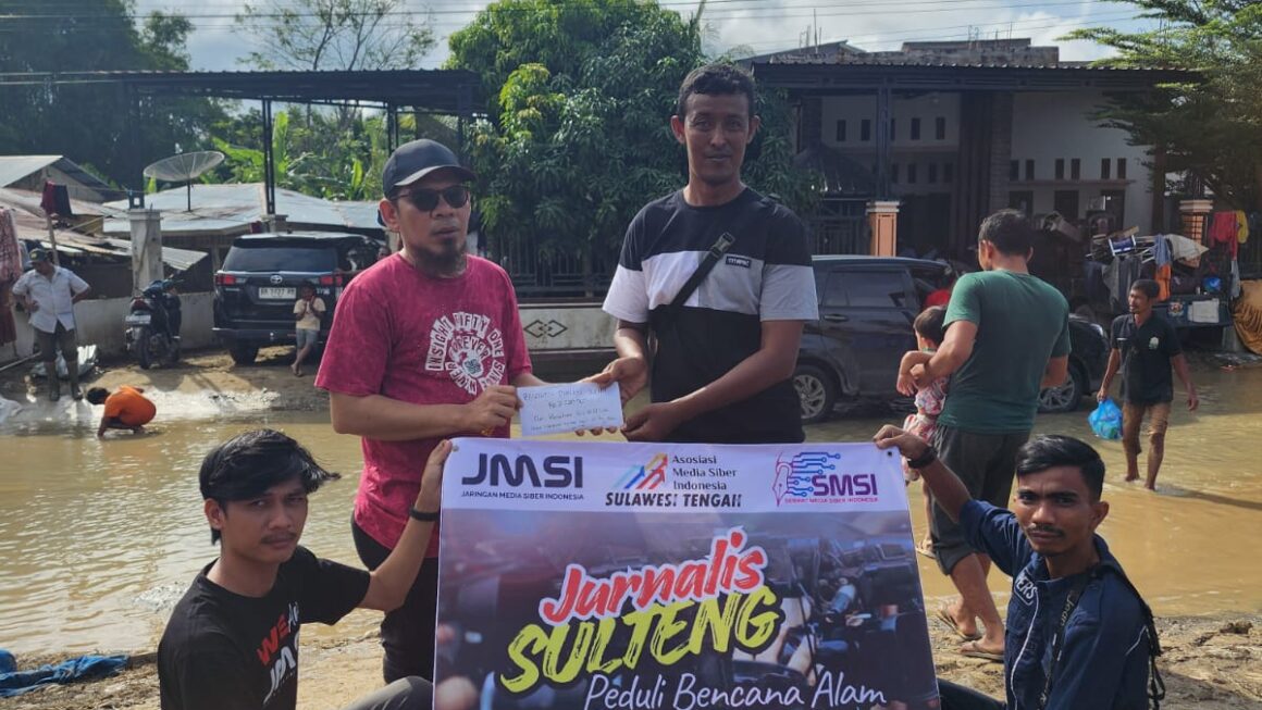 Donasi SMSI, JMSI dan AMSI Sulteng ke Wartawan Aceh Korban Bencana Tersalurkan