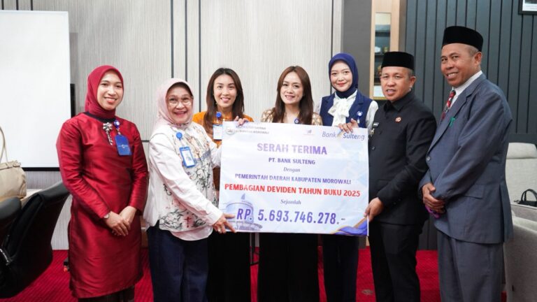 Pemda Morowali Dapat Dividen Rp5,69 M Dari Bank Sulteng