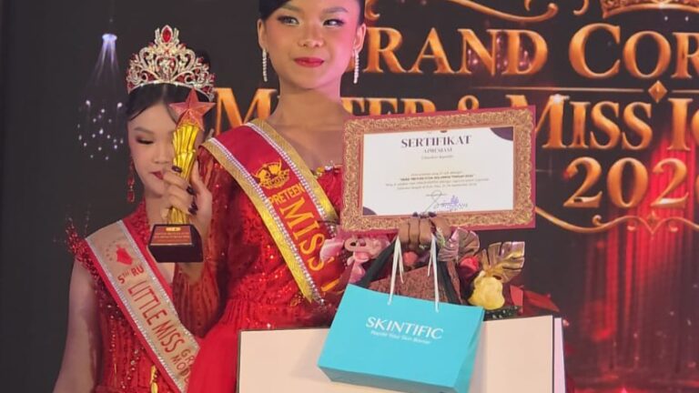 Cinta Reseky Maharani Siswi SMP 6 Palu Juara 1 Misster & Miss Icon Sulteng 2026