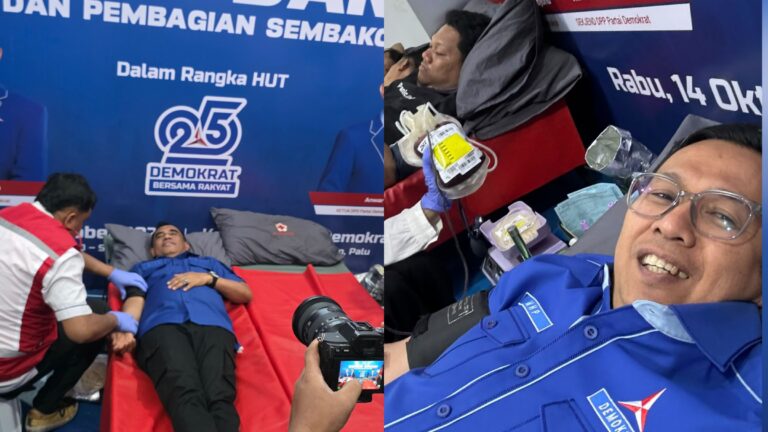 Diperkirakan 500 Kantong Darah Dari DPD Demokrat Sulteng Untuk Negeri